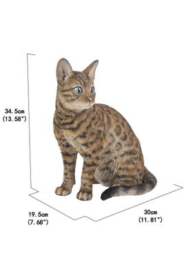 Show full view: Hi-Line Gift Sitting Bengal Cat Statue, 13.58-in slide 8 of 8