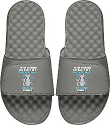 ISlide Crazy Cat Lady Slides, Grey, W9 / M8