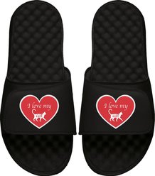 ISlide Valentine's Day I Love My Cat Slides, Black, W14 / M13