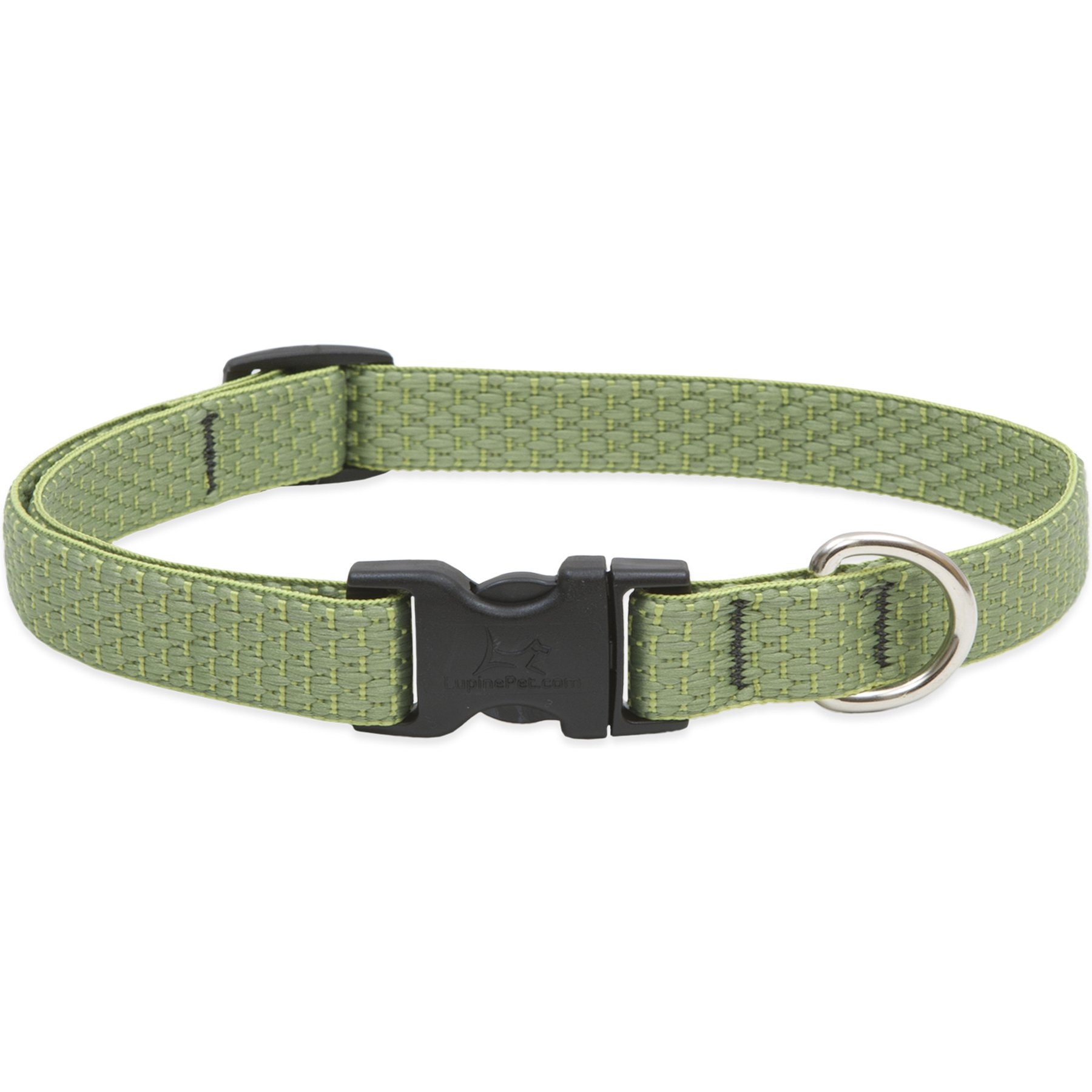 LupinePet Eco Dog Collar, Moss, Large: 15 to 25-in neck, 3/4-in wide