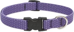 LupinePet Eco Polyester Dog Collar, Lilac, Medium: 13 to 22-in neck, 3/4-in wide