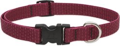 LupinePet Eco Polyester Dog Collar, Berry, Small: 9 to 14-in neck, 3/4-in wide