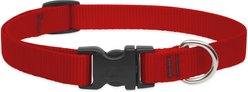 LupinePet Basic Solid Nylon Dog Collar, Red, Large: 15 to 25-in neck, 3/4-in wide