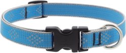 LupinePet Diamonds Nylon Reflective Dog Collar, Blue, Small: 9 to 14-in neck, 3/4-in wide