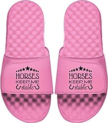 ISlide Horses Keep Me Stable Slides, Pink, 12/13 Y