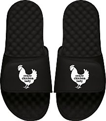 ISlide Crazy Chicken Lady Slides, Black, W9 / M8