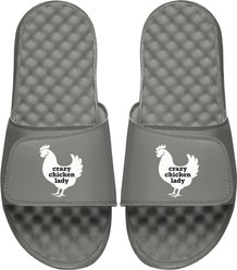 ISlide Crazy Chicken Lady Slides, Grey, W9 / M8