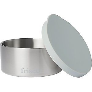 Frisco Double Insulated Non-skid Stainless Steel Dog Bowl With Lid, Steel, Medium: 4 cup