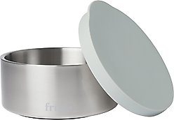 Frisco Double Insulated Non-skid Stainless Steel Dog Bowl With Lid, Steel, Large: 8 cup