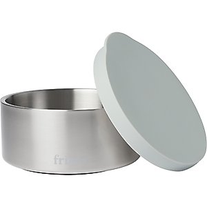 Frisco Double Insulated Non-skid Stainless Steel Dog Bowl With Lid, Steel, Large: 8 cup
