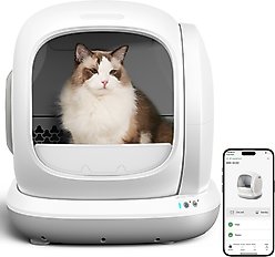 Meowant Smart WiFi Enabled Automatic Self-Cleaning Cat Litter Box, Grey