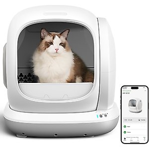 Meowant Smart WiFi Enabled Automatic Self-Cleaning Cat Litter Box, Grey