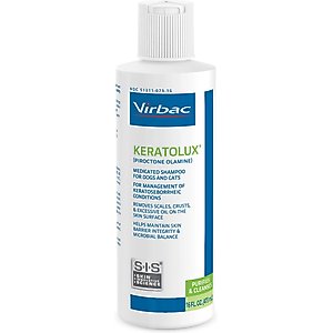 Virbac KERATOLUX Medicated Dog Shampoo, 16-fl oz