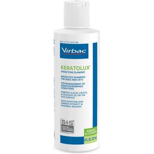 Virbac KERATOLUX Medicated Dog Shampoo, 8-fl oz