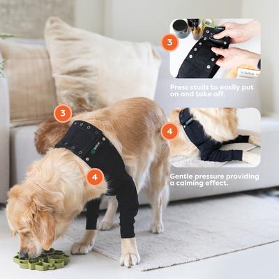 Show full view: Suitical Recovery Double Sleeves Dog Apparel, Black, Small slide 7 of 11