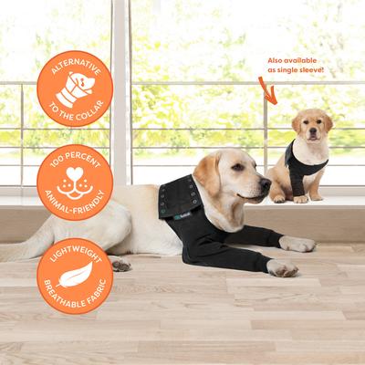 Show full view: Suitical Recovery Double Sleeves Dog Apparel, Black, Small slide 10 of 11