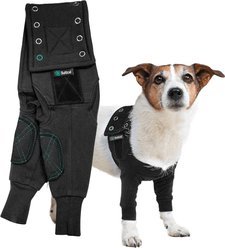 Suitical Recovery Double Sleeves Dog Apparel, Black, Small