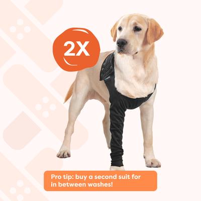 Show full view: Suitical Recovery Sleeve for Dogs, Black, XXX-Small slide 9 of 13