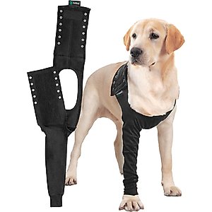 Suitical Recovery Sleeve for Dogs, Black, Medium