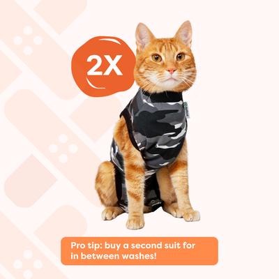 Show full view: Suitical Recovery Suit for Cats, Black Camo, Small slide 9 of 13