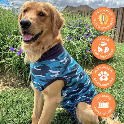 Show full view: Suitical Recovery Suit for Dogs, Blue Camo, Small slide 10 of 12
