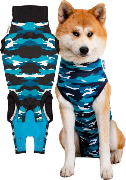 Show full view: Suitical Recovery Suit for Dogs, Blue Camo, Large slide 1 of 11