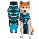 Suitical Recovery Suit for Dogs, Blue Camo, Large