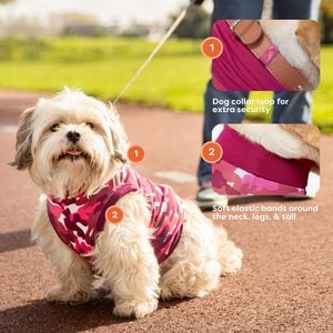 Suitical Recovery Suit for Dogs, Pink Camo, X-Small