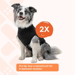 Suitical Recovery Suit for Dogs, Black, Large slide 2 of 9