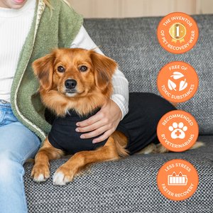 Suitical Recovery Suit for Dogs, Black, Large