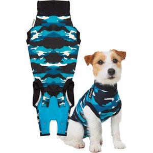Suitical Recovery Suit for Dogs, Blue Camo, Small