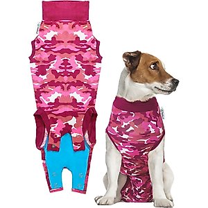 Suitical Recovery Suit for Dogs, Pink Camo, Small