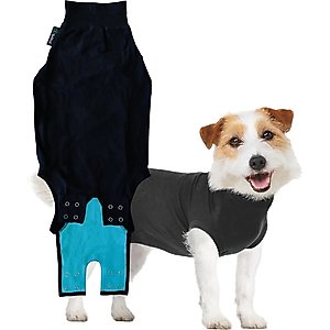 Suitical Recovery Suit for Dogs, Black, Small