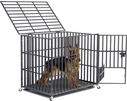 Show full view: BingoPaw 3 Door Furniture-Style Dog Crate, Black, 42 inch slide 2 of 10