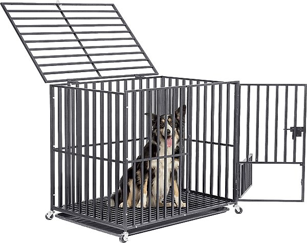 Show full view: BingoPaw 3 Door Furniture-Style Dog Crate, Black, 36 inch slide 4 of 10