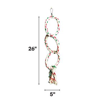Show full view: A&E Cage Company Triple Ring Rope Swing Bird Toy slide 3 of 3