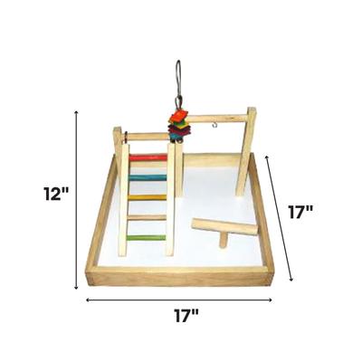 Show full view: A&E Cage Company Wood Tabletop Play Station Bird Toy slide 2 of 3