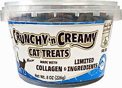 Fieldcrest Farms Nothin' to Hide Collagen Tuna Flavor Crunchy Cat Treats, 8-oz tub