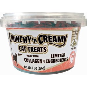 Fieldcrest Farms Nothin' to Hide Collagen Salmon Flavor Crunchy Cat Treats, 8-oz tub