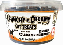 Fieldcrest Farms Nothin' to Hide Collagen Chicken Flavor Crunchy Cat Treats, 8-oz tub