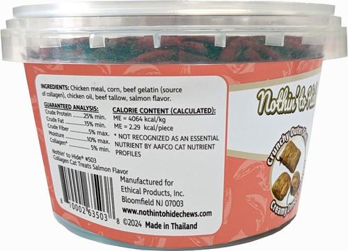 Show full view: Fieldcrest Farms Nothin' to Hide Collagen Salmon Flavor Crunchy Cat Treats, 8-oz tub slide 3 of 4