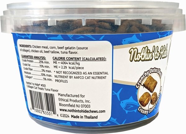 Fieldcrest Farms Nothin' to Hide Collagen Tuna Flavor Crunchy Cat Treats