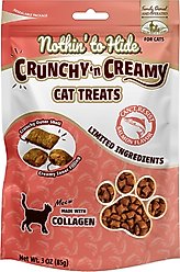 Fieldcrest Farms Nothin' to Hide Collagen Salmon Flavor Crunchy Cat Treats, 3-oz bag