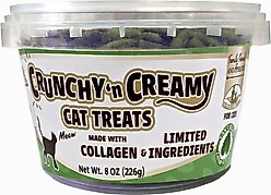 Fieldcrest Farms Nothin' to Hide Collagen Catnip Flavor Crunchy Cat Treats, 8-oz tub