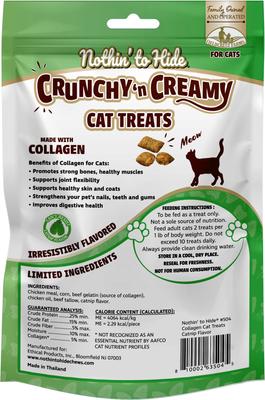 Show full view: Fieldcrest Farms Nothin' to Hide Collagen Catnip Flavor Crunchy Cat Treats, 3-oz bag slide 3 of 4