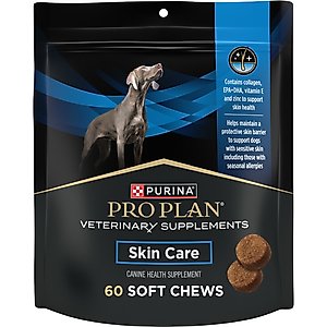 Purina Pro Plan Veterinary Diets Skin Care Soft Chew Supplement for Dogs, 60 count