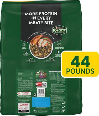 Show full view: Dog Chow High Protein with Real Chicken Adult Dry Dog Food, 44-lb bag slide 3 of 11