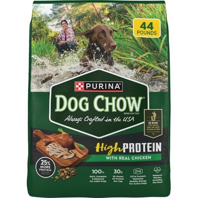 Dog Chow Dog Chow High Protein with Real Chicken Adult Dry Dog Food, 44-lb bag