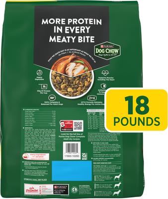 Show full view: Dog Chow High Protein with Real Chicken Adult Dry Dog Food, 18-lb bag slide 3 of 11