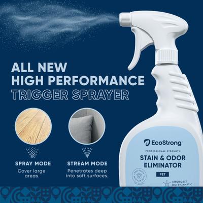 Show full view: EcoStrong Fragrance Free Dog Stain & Odor Eliminator, 32-fl oz spray bottle slide 8 of 9